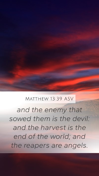 Matthew 13:39 ASV Bible Verse Image
