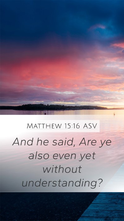 Matthew 15:16 ASV Bible Verse Image