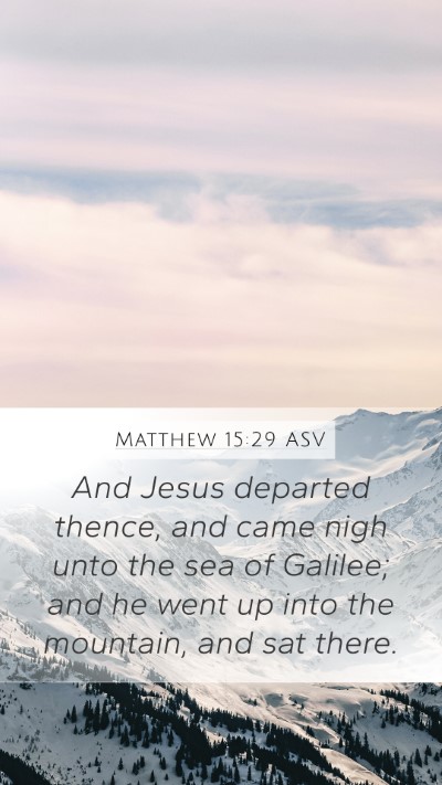 Matthew 15:29 ASV Bible Verse Image