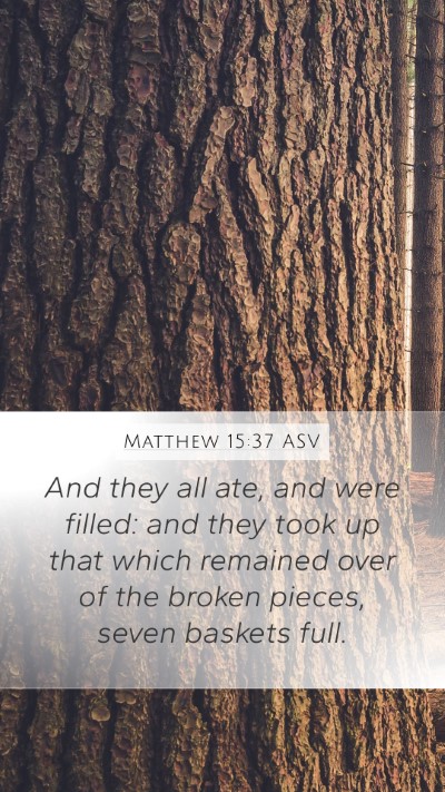 Matthew 15:37 ASV Bible Verse Image