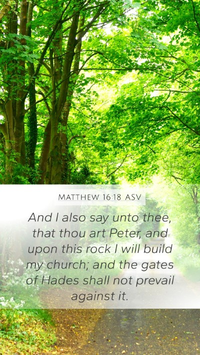 Matthew 16:18 ASV Bible Verse Image
