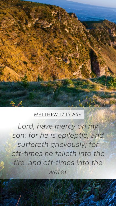 Matthew 17:15 ASV Bible Verse Image