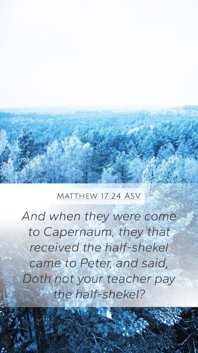 Matthew 17:24 ASV Bible Verse Image