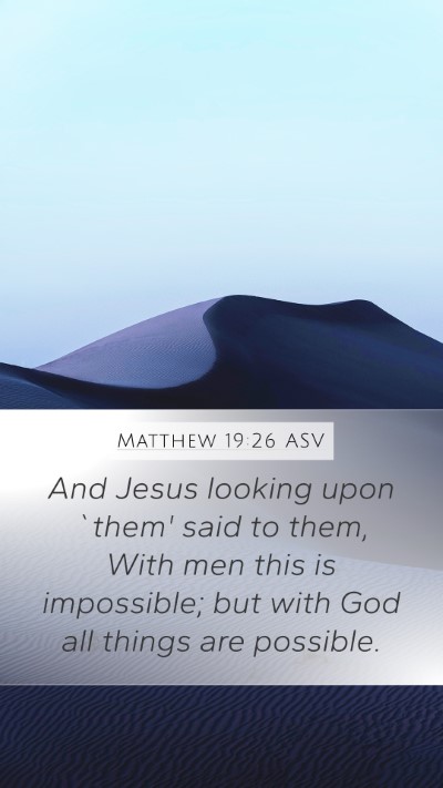 Matthew 19:26 ASV Bible Verse Image