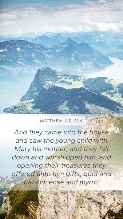 Matthew 2:11 ASV Bible Verse Image