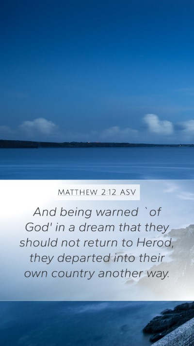 Matthew 2:12 ASV Bible Verse Image
