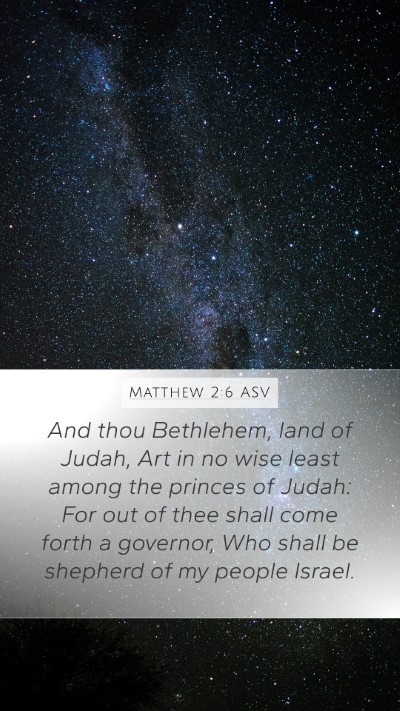 Matthew 2:6 ASV Bible Verse Image