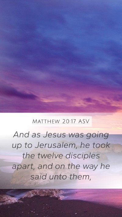 Matthew 20:17 ASV Bible Verse Image