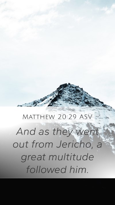 Matthew 20:29 ASV Bible Verse Image