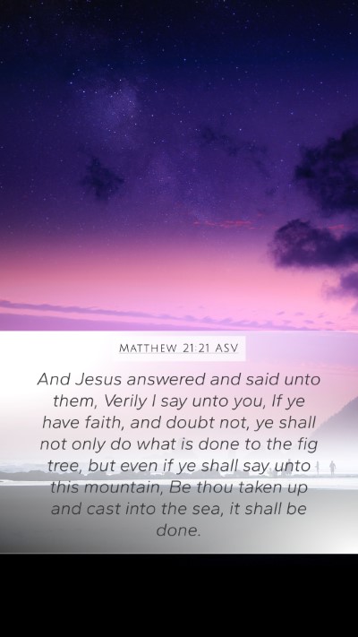 Matthew 21:21 ASV Bible Verse Image