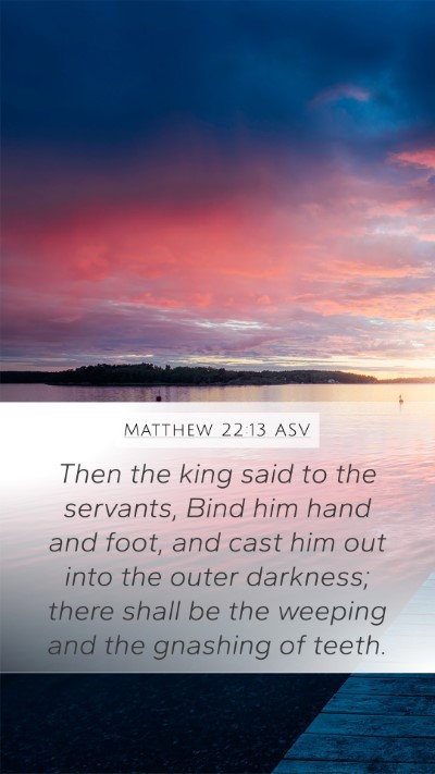 Matthew 22:13 ASV Bible Verse Image
