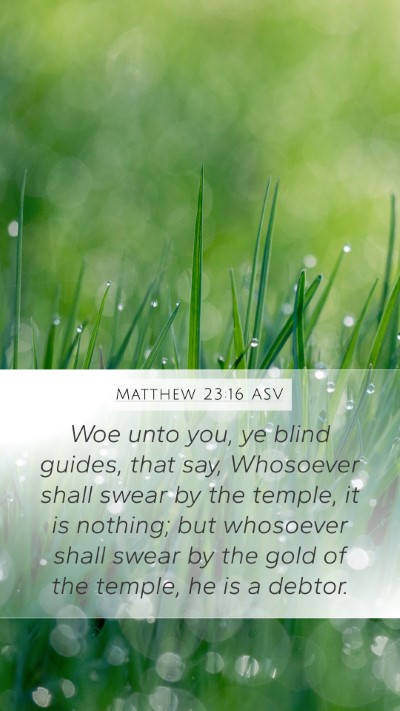Matthew 23:16 ASV Bible Verse Image