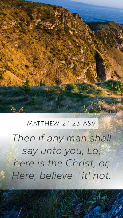 Matthew 24:23 ASV Bible Verse Image