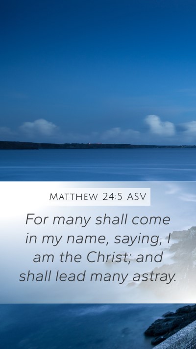 Matthew 24:5 ASV Bible Verse Image
