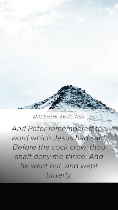 Matthew 26:75 ASV Bible Verse Image