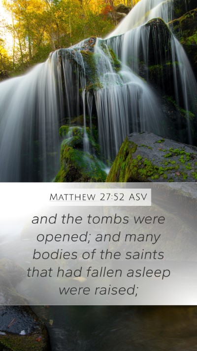 Matthew 27:52 ASV Bible Verse Image