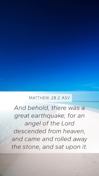 Matthew 28:2 ASV Bible Verse Image