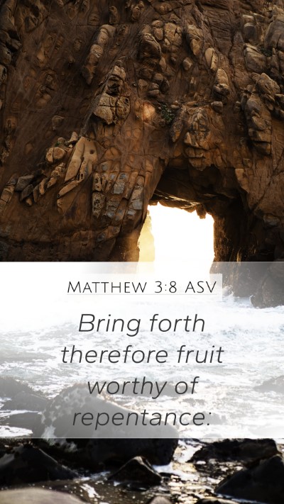 Matthew 3:8 ASV Bible Verse Image