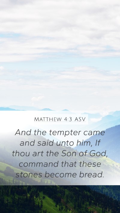 Matthew 4:3 ASV Mobile Phone Wallpaper - And the tempter came and said unto him, If thou - Mobile Bible Verse Wallpaper