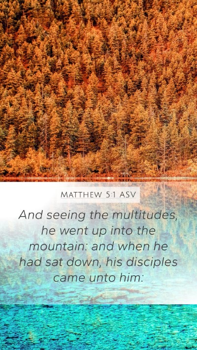 Matthew 5:1 ASV Bible Verse Image