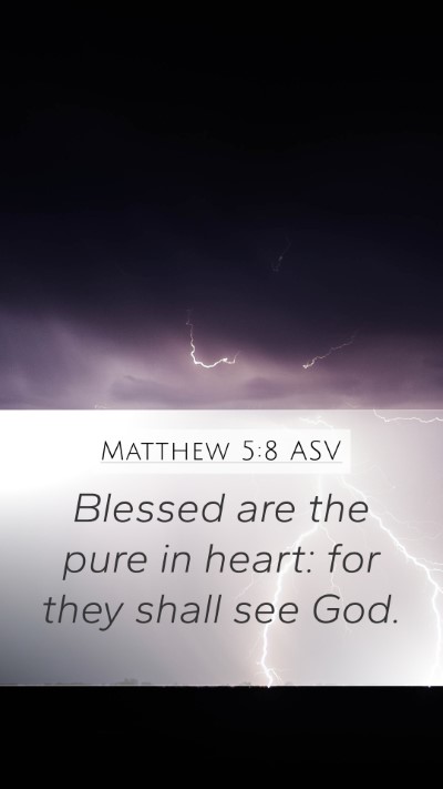 Matthew 5:8 ASV Bible Verse Image