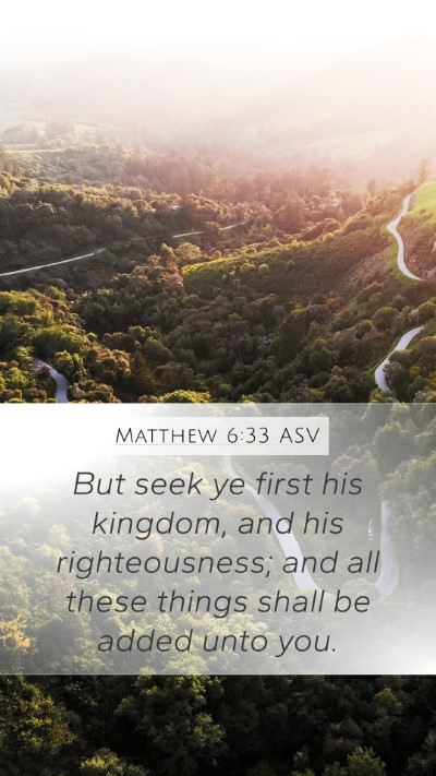 Matthew 6:33 ASV Bible Verse Image