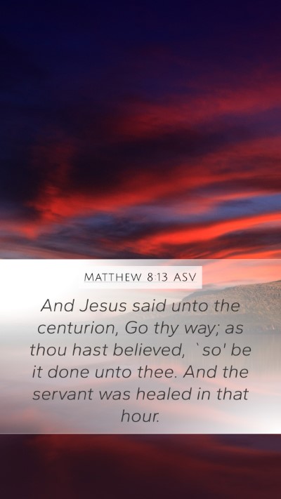 Matthew 8:13 ASV Bible Verse Image