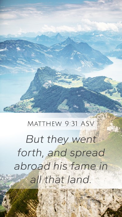 Matthew 9:31 ASV Bible Verse Image
