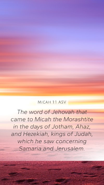 Micah 1:1 ASV Bible Verse Image
