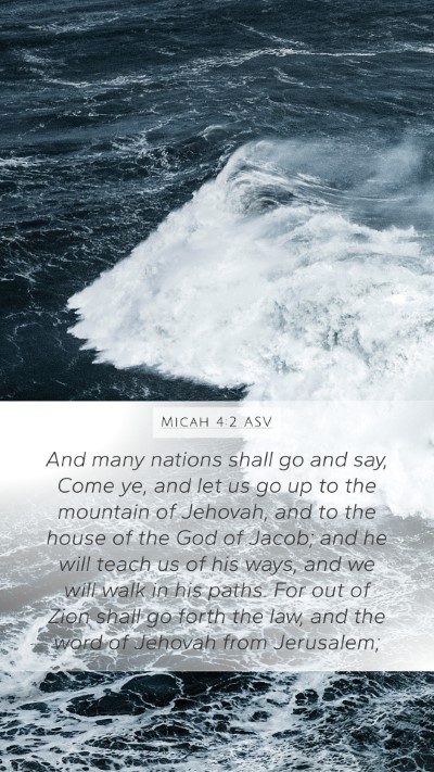 Micah 4:2 ASV Bible Verse Image
