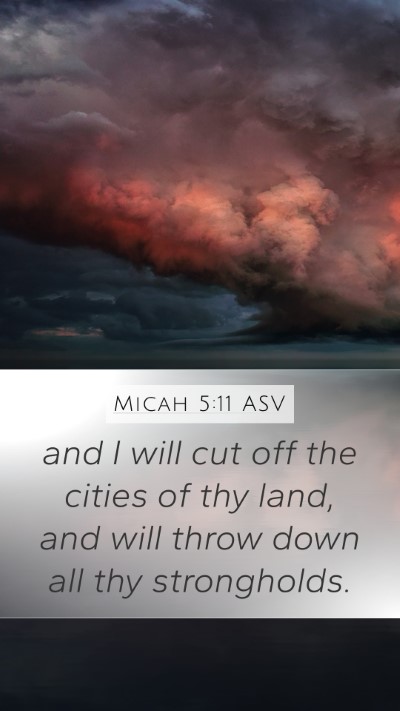 Micah 5:11 ASV Bible Verse Image