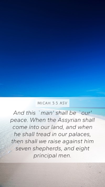 Micah 5:5 ASV Bible Verse Image