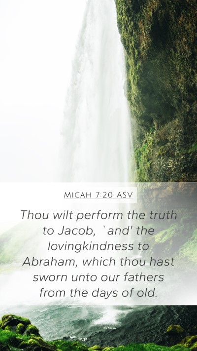 Micah 7:20 ASV Bible Verse Image