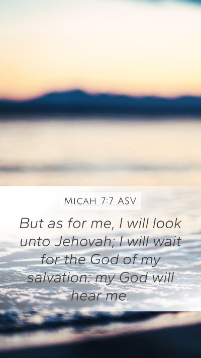 Micah 7:7 ASV Bible Verse Image