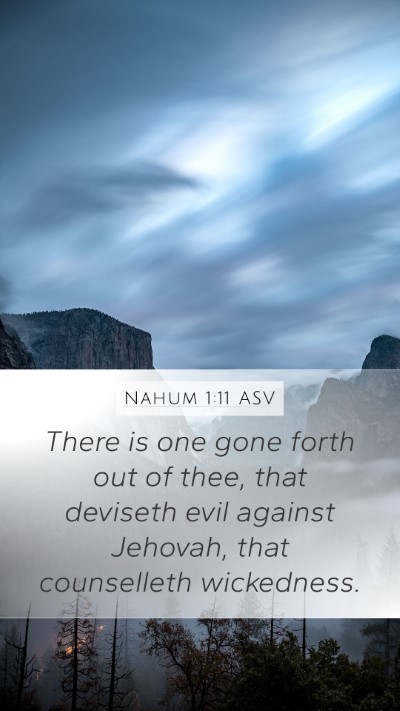 Nahum 1:11 ASV Bible Verse Image
