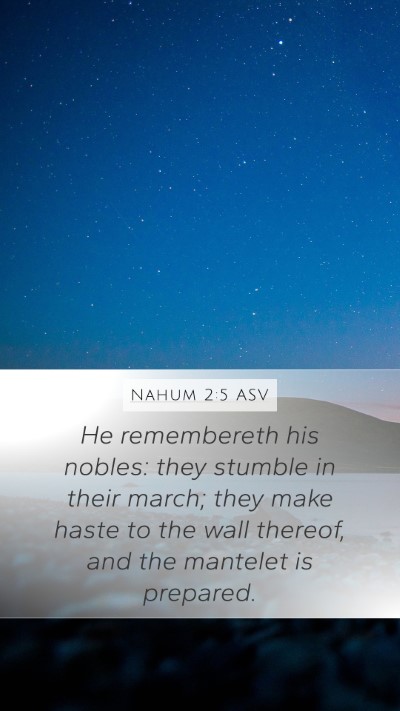 Nahum 2:5 ASV Bible Verse Image