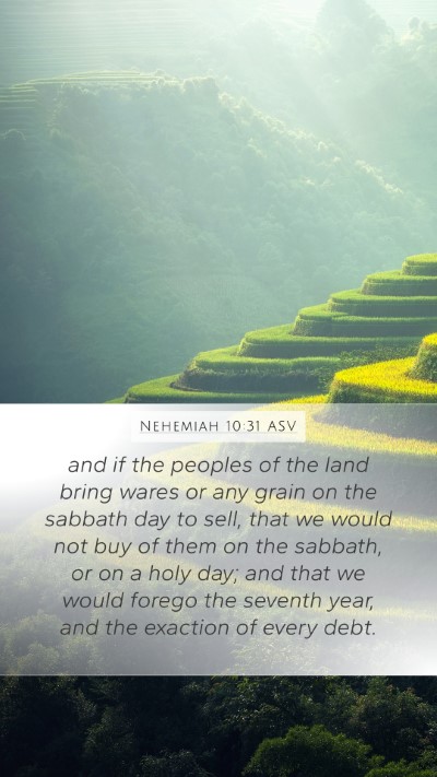 Nehemiah 10:31 ASV Bible Verse Image