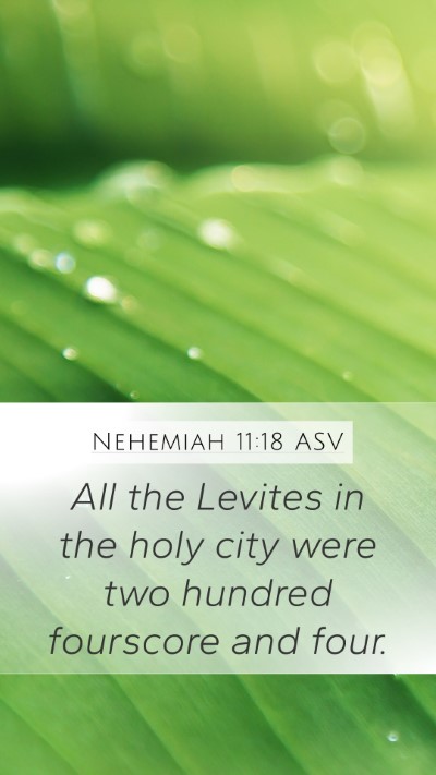 Nehemiah 11:18 ASV Bible Verse Image