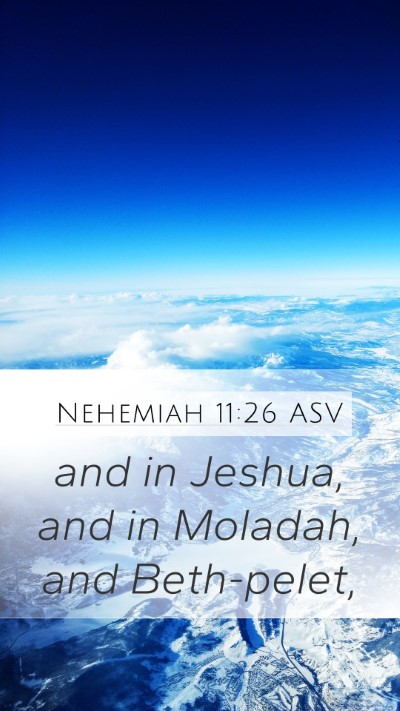 Nehemiah 11:26 ASV Bible Verse Image