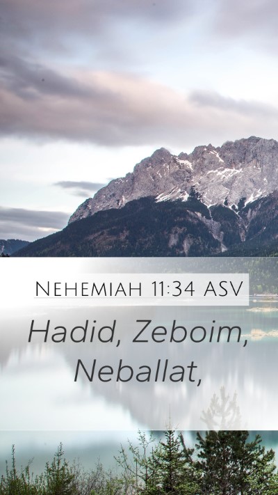 Nehemiah 11:34 ASV Bible Verse Image