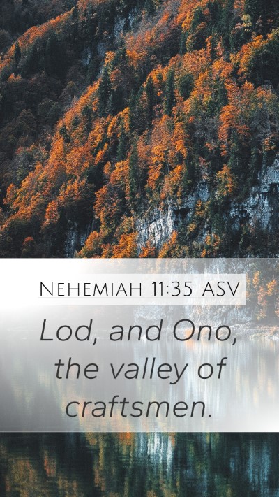 Nehemiah 11:35 ASV Bible Verse Image