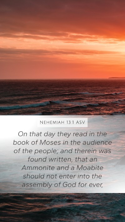 Nehemiah 13:1 ASV Bible Verse Image