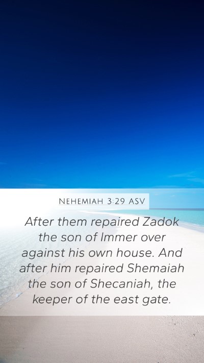 Nehemiah 3:29 ASV Bible Verse Image