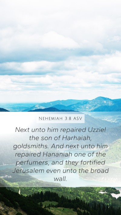 Nehemiah 3:8 ASV Bible Verse Image