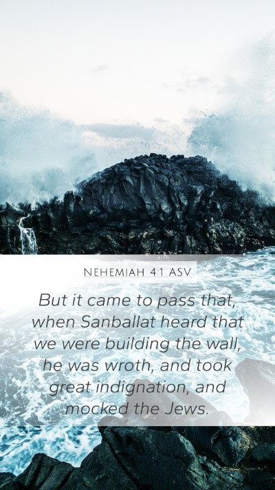 Nehemiah 4:1 ASV Bible Verse Image