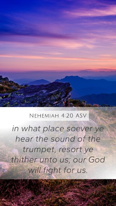 Nehemiah 4:20 ASV Bible Verse Image