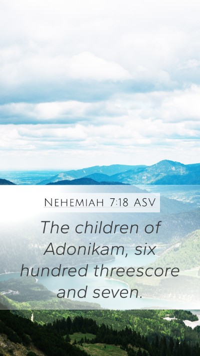 Nehemiah 7:18 ASV Bible Verse Image