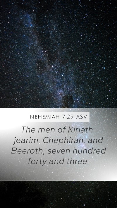 Nehemiah 7:29 ASV Bible Verse Image