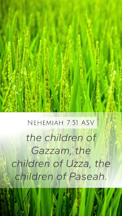 Nehemiah 7:51 ASV Bible Verse Image