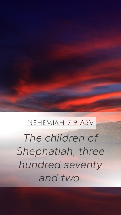 Nehemiah 7:9 ASV Bible Verse Image